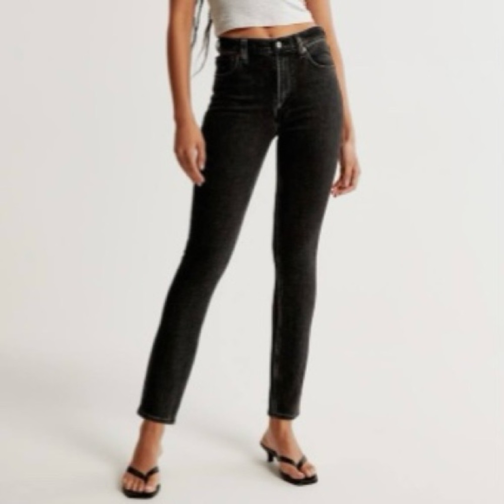 Abercrombie Fitch 0 (25) Skinny High Rise Jeans Women’s Black Stretch